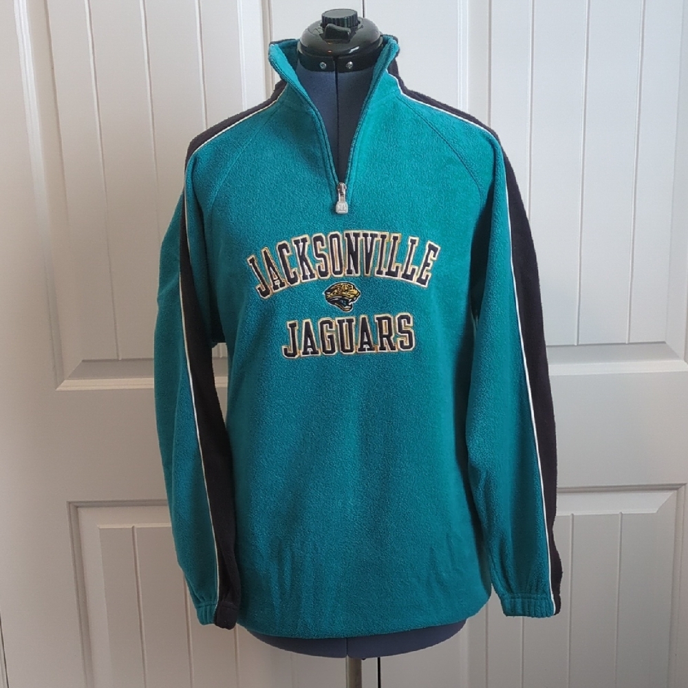 Reebok Jacksonville Jaguars Teal Quarter Zip Junior Pullover